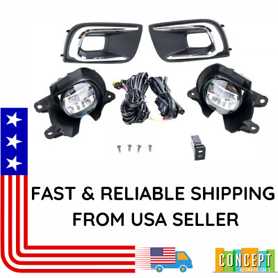 For 2018-2020 Toyota Sequoia LED Fog Lights Lamp with Assembly Set L&R Side