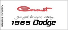 1965 Dodge Coronet Owners Manual 440500 - Color 1965 Dodge Coronet Owners Manual 440500 - Color