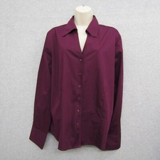Womens Top Shirt Blouse Plus Size 1X Red Long...