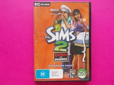 THE SIMS 2 - PC CD-ROM GAME - OPEN FOR BUSINESS EXPANSION PACK with MANUAL