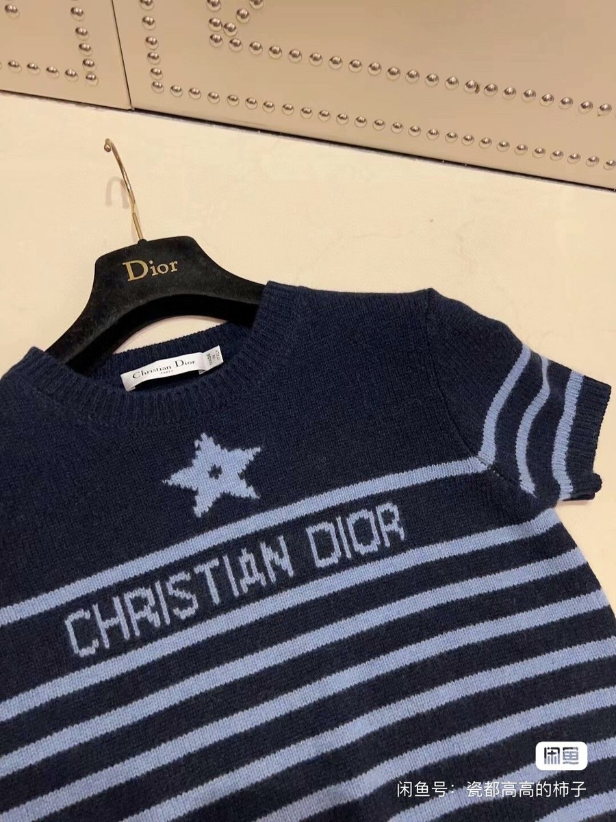 Authentic CHRISTIAN DIOR Knit short sleeve sweater F38 US6 | eBay