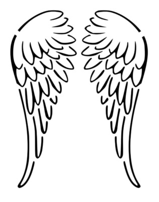 ENGELSFLÜGEL VINYL AUFKLEBER STICKER MEMORIUM LIEBE ERINNERUNGEN GRAB GRABSTEIN ERINNERUNG