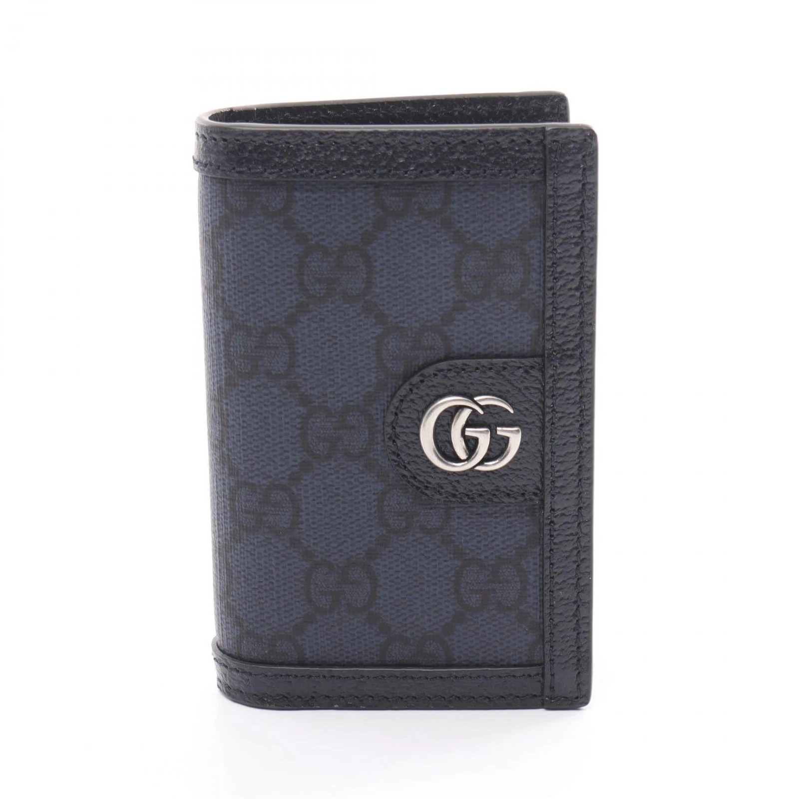 Porte carte GUCCI Ophidia GG Supreme 734943UULBN4055 toile cuir marine NEUF