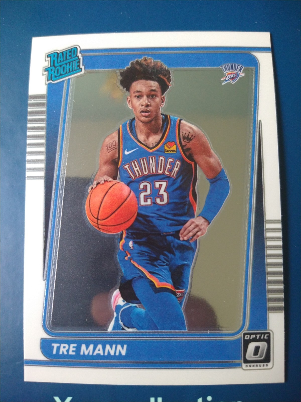 2021-22 Donruss Optic Basketball Tre Mann #168 OKC Thunder Rated Rookie RC