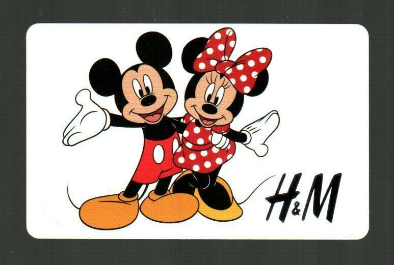 H & M Disney, Mickey & Minnie Mouse ( 2020 ) Gift Card ( $0 )