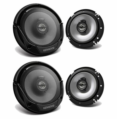 4x) Kenwood KFC-1666 6.5'' 300W 2-Way Car Audio Coaxial Speakers Stereo (2pair)