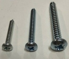 Image of 4g - 14g, Pozi Pan, Bright Zinc Plated, Self Tapping Screws, Type AB.