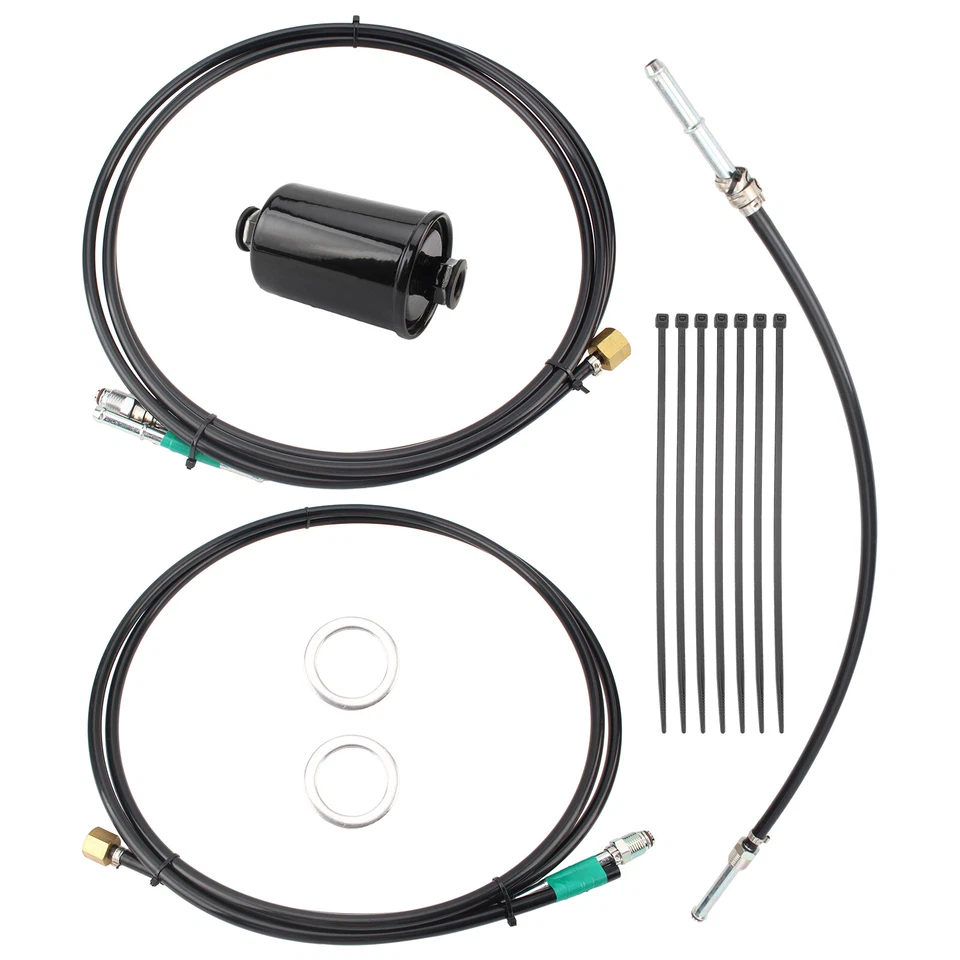 Kit de filtro de líneas de combustible de tanque a motor de nailon para Chevy GMC K1500 K2500 1988-1997 Foto 3 de 4