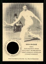 #TN0192 DON BUDGE 1937 Penny Collector Tennis Coin Card