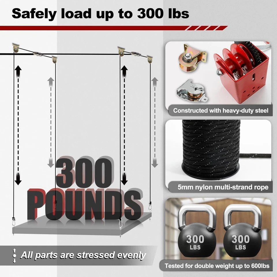 Overhead Garage Storage Lift-Heavy Duty Ceiling Mounted Garage Storage System - Image 2 of 4