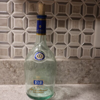 Vintage E. & J. Original Extra Smooth Collectible Empty Brandy Bottle 1 Liter