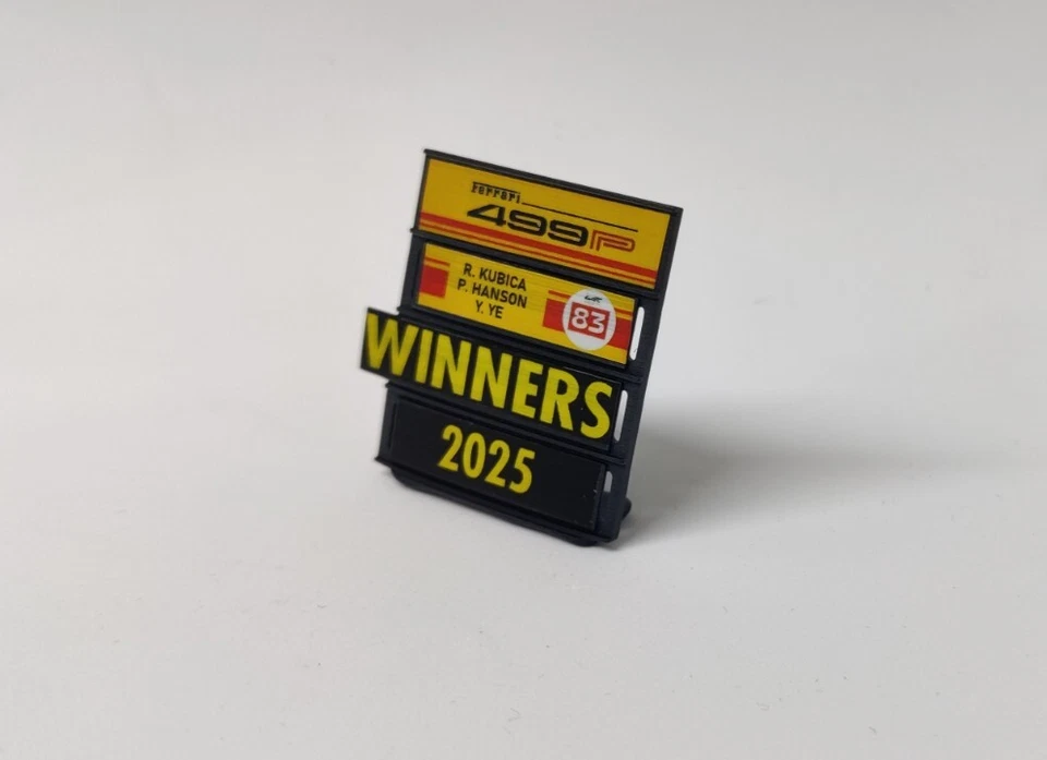 PIT BOARD Ferrari 499p winner 24H LE MANS 2025 1:43 1:18 1:24 1:12 1:8 WEC - Immagine 2 di 2