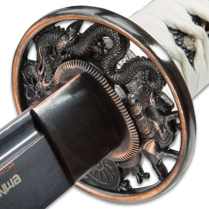 Espada Katana Samurai Japonesa Damasco Negra Hecha a Mano 41" Real Lista para Batalla Foto 4 de 4