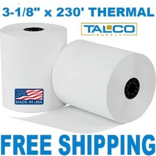  50 3-1/8" x 230' THERMAL POS RECEIPT PAPER ROLLS  FREE SHIPPING 