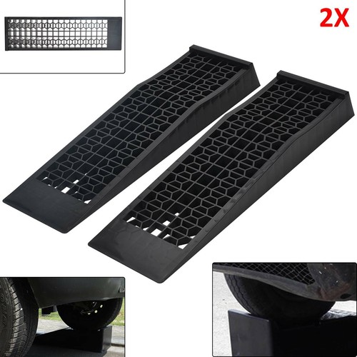 2X Plastic Car Ramp Low Rise For Low Sport Cars 1 Pair Heavy Duty Strong Ramp - Picture 3 of 12