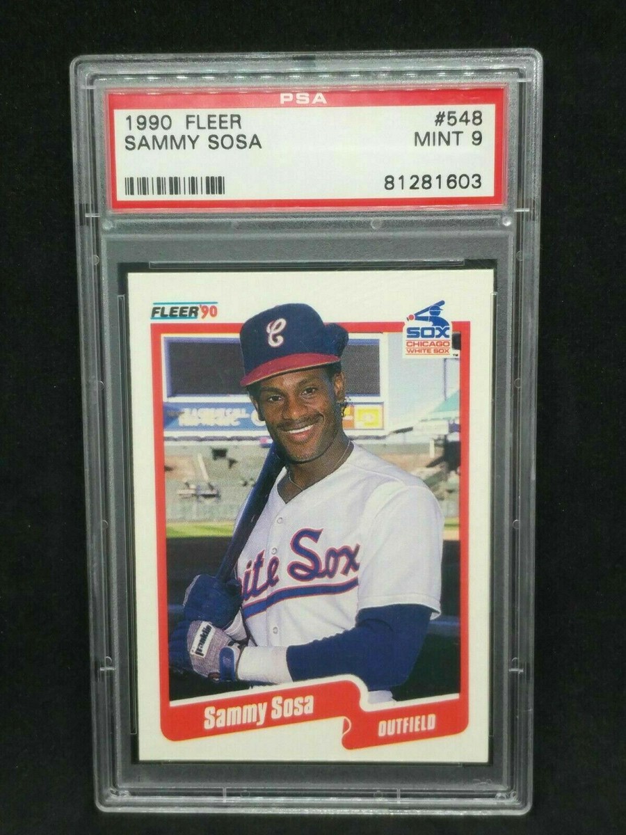シャワーズv sa sr 1990 Fleer Baseball Sammy Sosa Rookie Card # 548 PSA 9 Mint