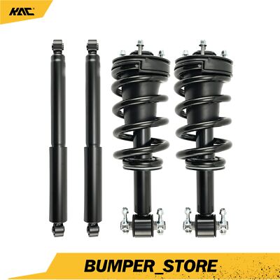 Set 4 Front Rear Struts Shocks For GMC Sierra Chevy Silverado 1500 4WD 2014-2018