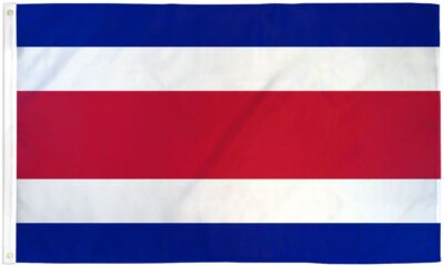 10 x ''COSTA RICA PLAIN'' flag 3x5 ft polyester banner sign Latin America UN Rican