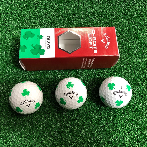 NEW Callaway Chrome Soft TRUVIS Golf Balls SHAMROCK St Patrick's Day