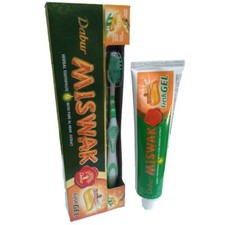 Dabur Miswak Herbal Toothpaste Arak Extract free toothbrush included : 150g