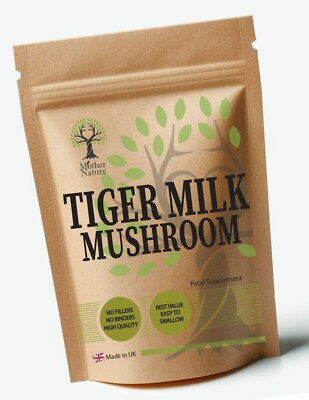 Tiger Milk Mushroom Capsules 400mg Mushroom Powder Natural Vegan Supplements