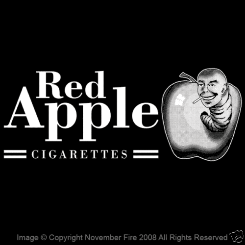 Camisa roja Apple Cigarrillos pulp ficción humo kill Bill Quentin Tarantino NFT464 - Imagen 1 de 5
