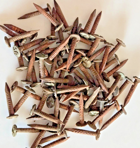 Lot of 70 Plus Vintage Date Nails 1930's Brass/Copper