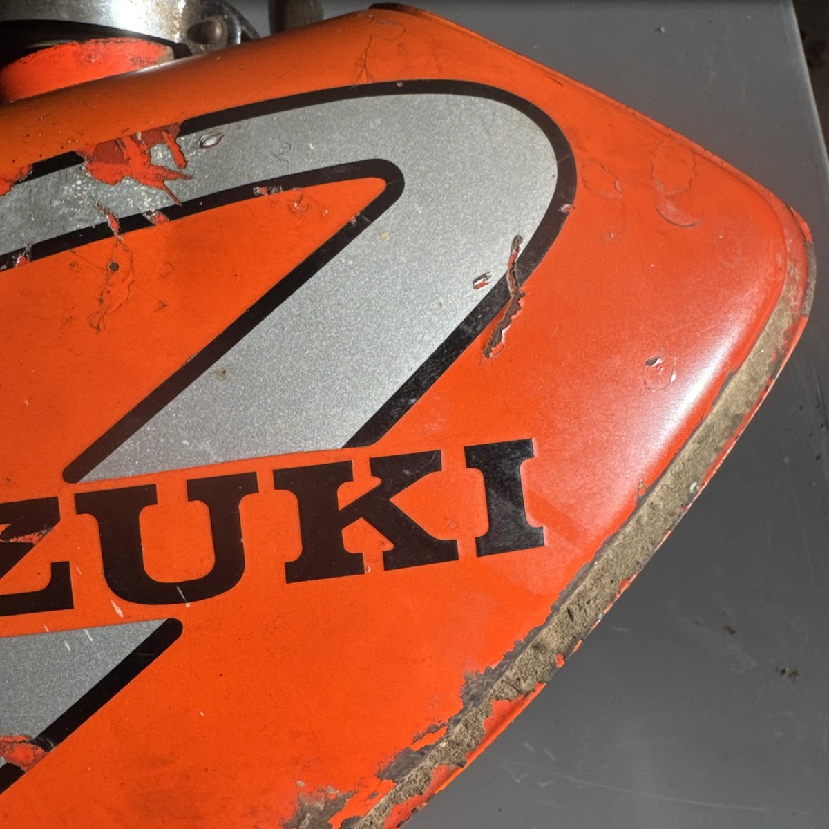 73 Suzuki Ts185 TS 185 OEM Gas Tank Fuel Petrol Holder for sale