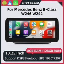 10.25'' Media Android 14 Apple CarPlay 128GB F&uuml;r Mercedes B W246 W242 NTG 5.0