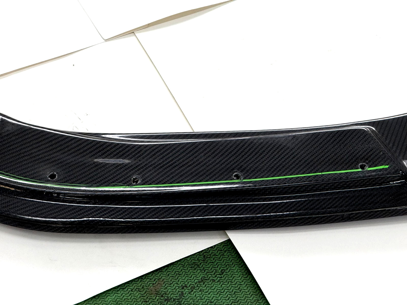 10-15 FERRARI 458 SPIDER ITALIA CARBON FIBER BUMPER LOWER SPOILER SPLITTER LIP