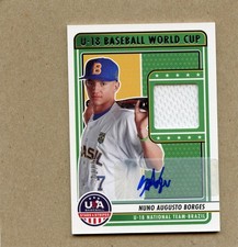 2023 Panini USA Baseball Stars & Stripes Rookie AUTO Patch Nuno Augusto Borges 