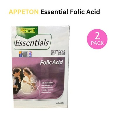 Appeton Folsäure 400mcg Für Schwangere & Vorgeburt 90 Tabletten   2 Packungen