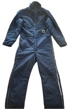 Vtg Berne Bercowear Coveralls Mens Medium Tall Blue Workwear Lined Insulated