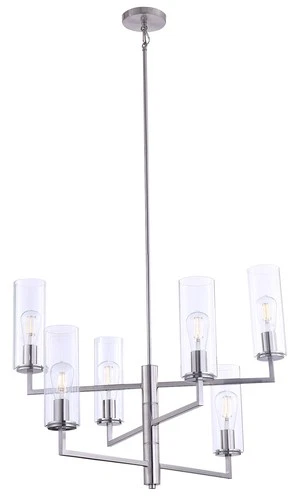 Minka Lavery 4046 Acacia 6 Light 30"W Vantage Chandelier - Nickel - Picture 2 of 2