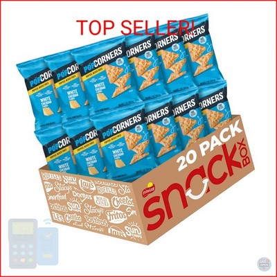 PopCorners Popped Corn Snacks, White Cheddar, 1 Ounce (Pack of 20) (Packaging Ma
