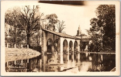c1930s Cuernavaca, MEXICO Real Photo RPPC Postcard JARDIN BORDA Garden View