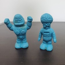 Vintage Diener Eraser Space Raiders Brak And Horta Blue Rubber Toy Robot Alien