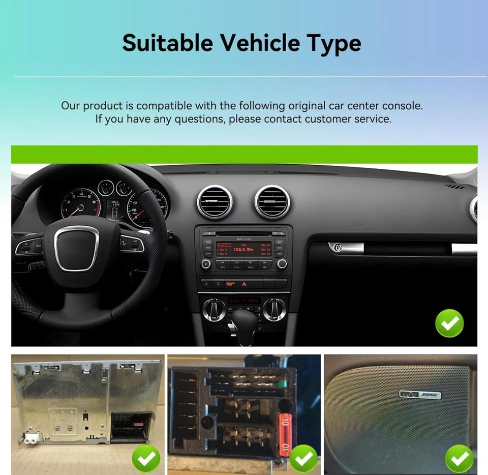 9" For Audi A3 8P 2003-2013 S3 Apple Carplay Android 15 Car Stereo Radio NAVI FM - Image 2 of 4