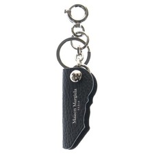 Maison Margiela Logo Leather Keyring Black SA2UA0008 Used 114495f895447c0bdccd01