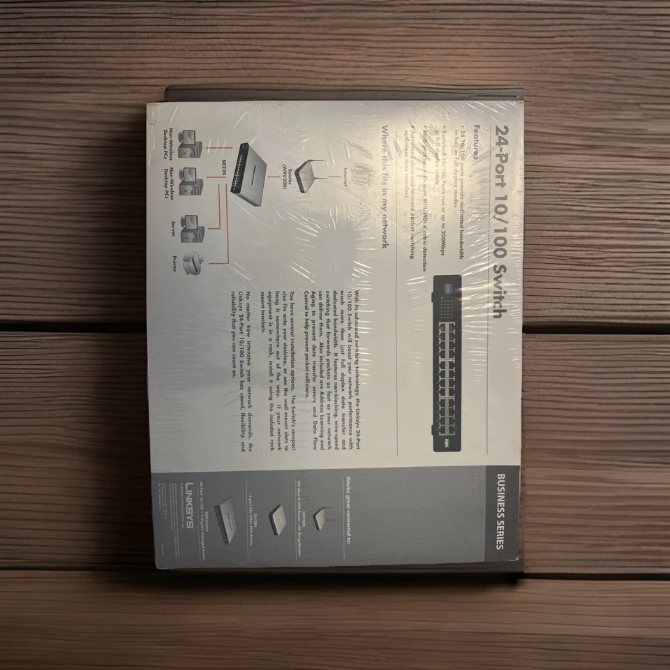 Cisco Linksys SR224 Business Series 24-Port 10/100 Ethernet Switch - Image 4 of 4