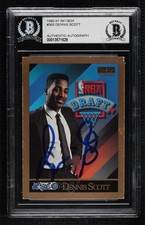 BAS 1990-91 Skybox Dennis Scott #363 BGS Authentic Auto ow6