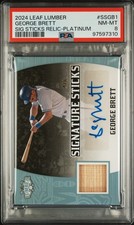 2024 LEAF LUMBER SIGNATURE STICKS RELIC | PLATINUM [#4/6] #SSGB1 GEORGE BRETT