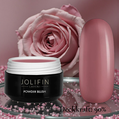Jolifin Laveni Farbgel UV LED Farbe Powder Blush Nagelstudio Stroke Nude Rose