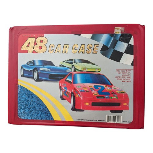 Vintage Tara giocattolo 48 auto custodia rossa RedPorsche raro Hot Wheels scatola fiammiferi con auto - Foto 1 di 8