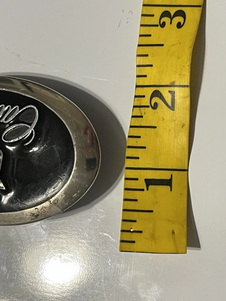 "Hebilla de cinturón vintage con emblema de Cadillac 3"" x 2""" Foto 3 de 4