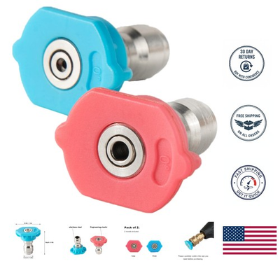 #ad #ad Second Story Pressure Washer Nozzle Kit 4000 PSI Stainless Steel Solutions $16.99