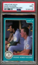 1988 Star Aqua Mark McGwire Rookie Homer Record *PSA 9 (MINT) *Oakland As *Pop 6