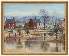 Derek Arthur Ede (1922-1983) - Mid 20th Century Oil, Winter Floods