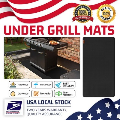 30sqft BBQ Grill Floor Mat Fire Oil Retardant Pad For Outdoor Grill Protection