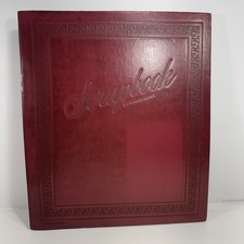 New Flawed Deluxe Craft Scrapbook Post Bound 100 Pages RED Leatherette USA Made